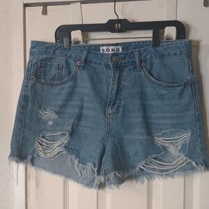 Junior's size 13/31 Light To Medium Blue Denim Shorts